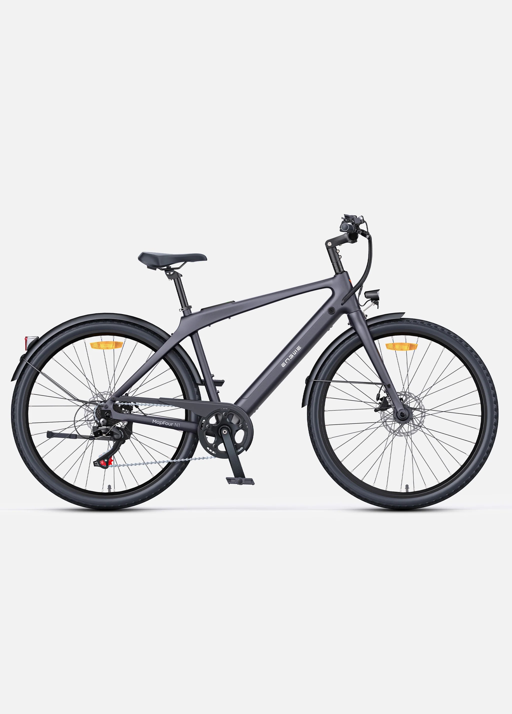 MAPFOUR N1 AIR 250W Ultra Lightweight Electric Bike - 100KM Long Range Carbon Fiber Frame - Perfect for Urban Commuting & City Riding