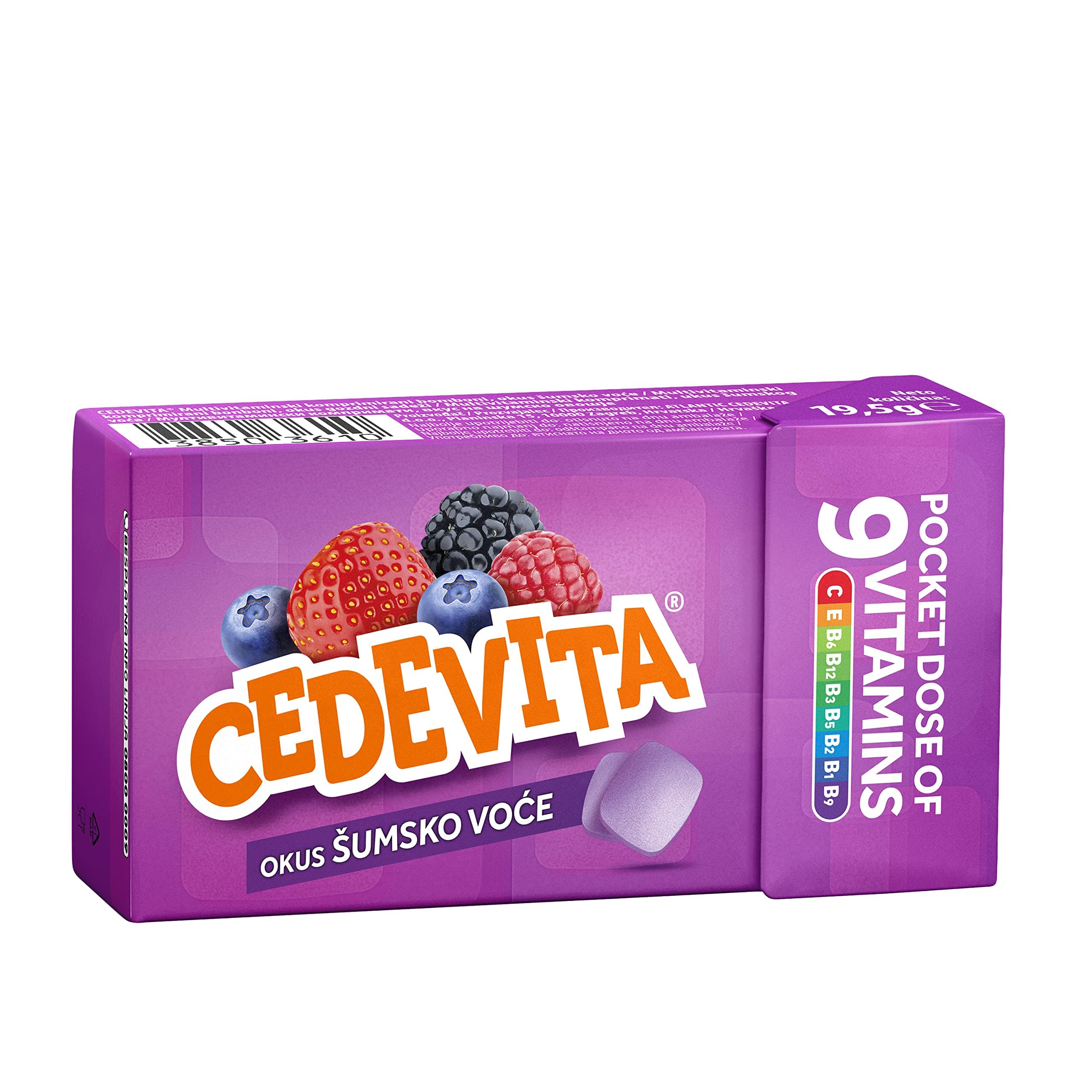 Cedevita Multivitamin Gummies - Delicious Waldfrüchte Flavor for Kids & Adults - Immune Support & Daily Nutrition - Perfect for School, Travel & On-the-Go Snacking