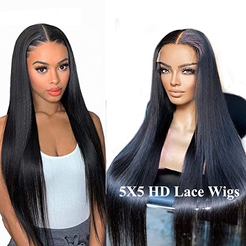 Straight 5X5 HD Lace Closure Wigs