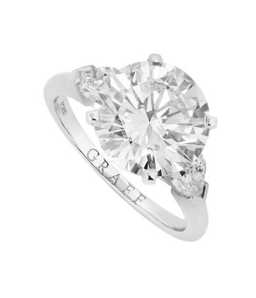Graff Promise Diamond Platinum Engagement Ring – Elegant & Timeless Wedding Band for Proposals, Anniversaries & Special Occasions