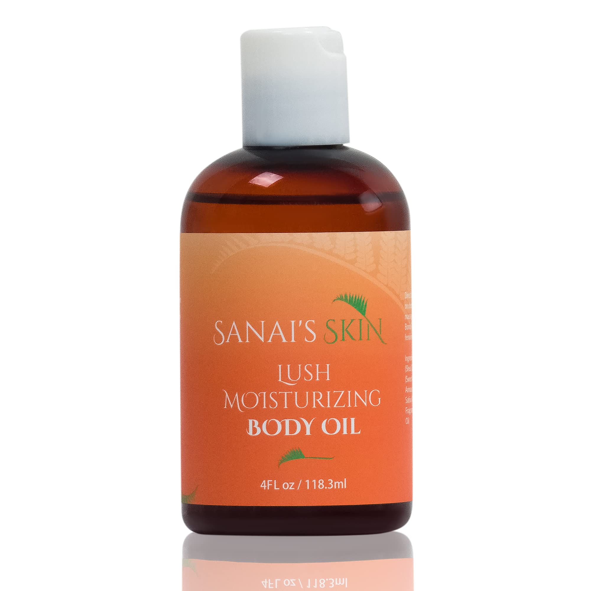 Sanai's Skin Moisturizing Body Oil with Shea & Sweet Almond Oil - 4 Fl Oz | Hydrating Daily Moisturizer for Glowing Skin | Perfect for Dry Skin Care & Post-Shower Hydration