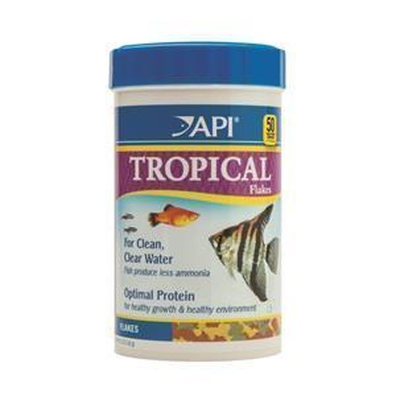 API Tropical Flakes - Premium Tropical Fish Food for Color & Growth - Ideal for Freshwater & Saltwater Aquariums
