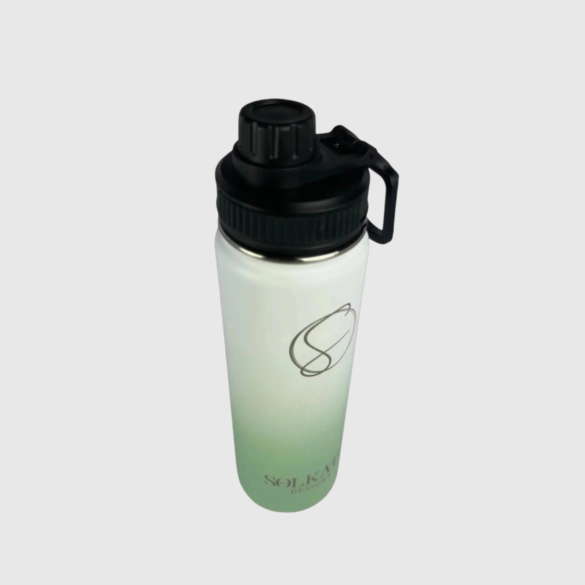 Pastel Green Insulated Stainless Steel Water Bottle 650ml (22oz) - Keep Drinks Cold/Hot for 24 Hours - Perfect for Gym, Hiking & Office Use