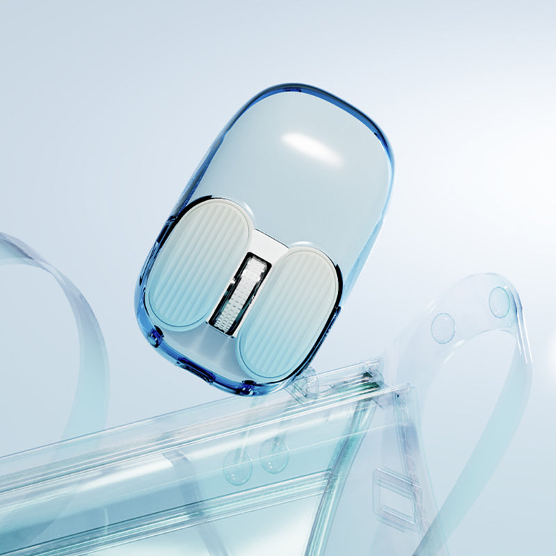 Ajazz I069 Transparent RGB Wireless Gaming Mouse with 6 Buttons, 16000 DPI, Ergonomic Design - Perfect for PC, Laptop, Mac, Gaming & Office Use