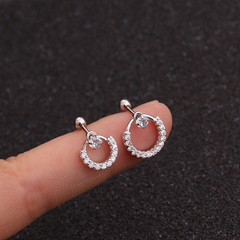 20G Cartilage Tiny Stud Hoop Earrings for Women | HSPJ1907 | Perfect for Daily Wear, Parties & Gifts