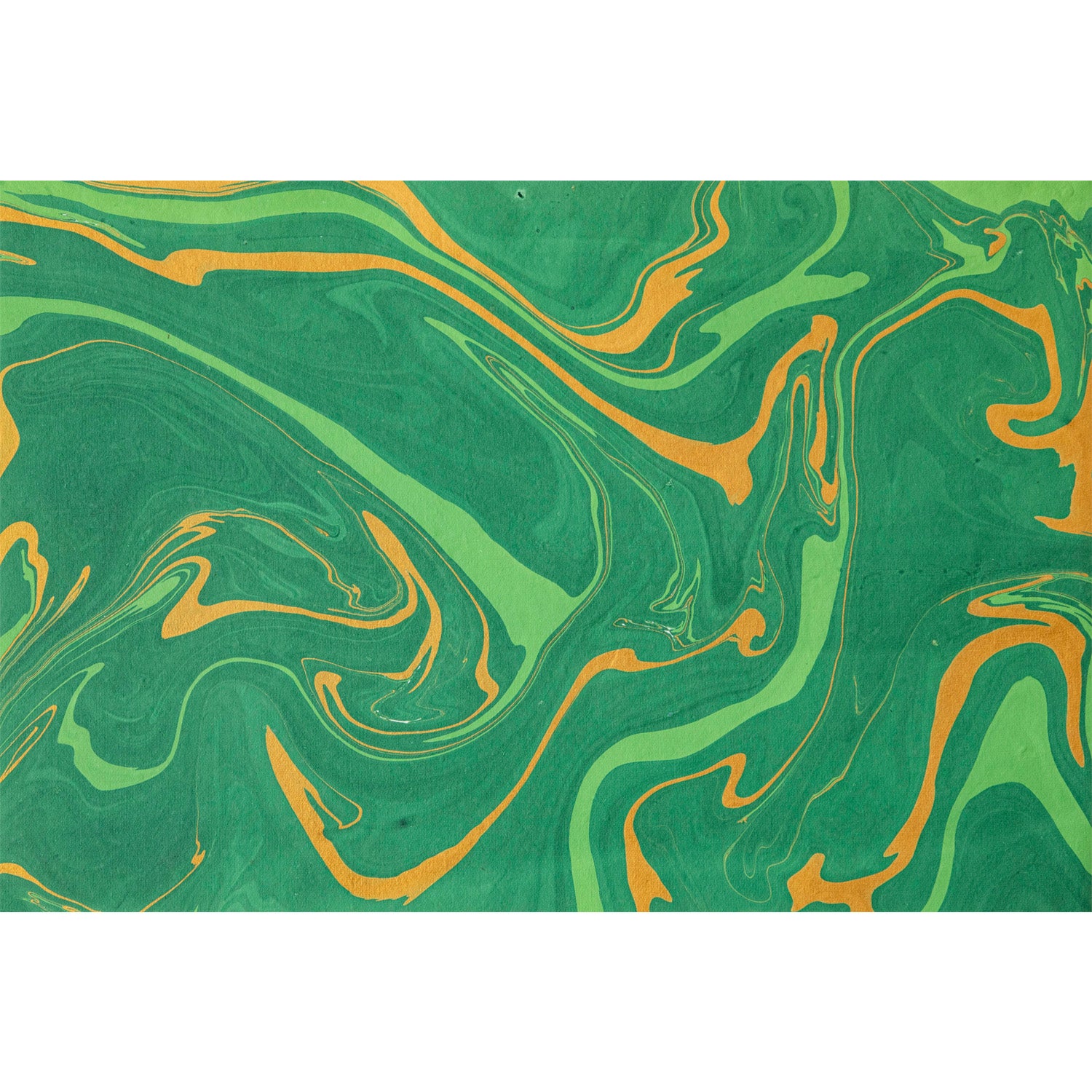 Eco-Friendly Green & Gold Vein Marbled Placemat Set - Waterproof & Heat-Resistant for Dining Table Decor, Party, and Home Decor