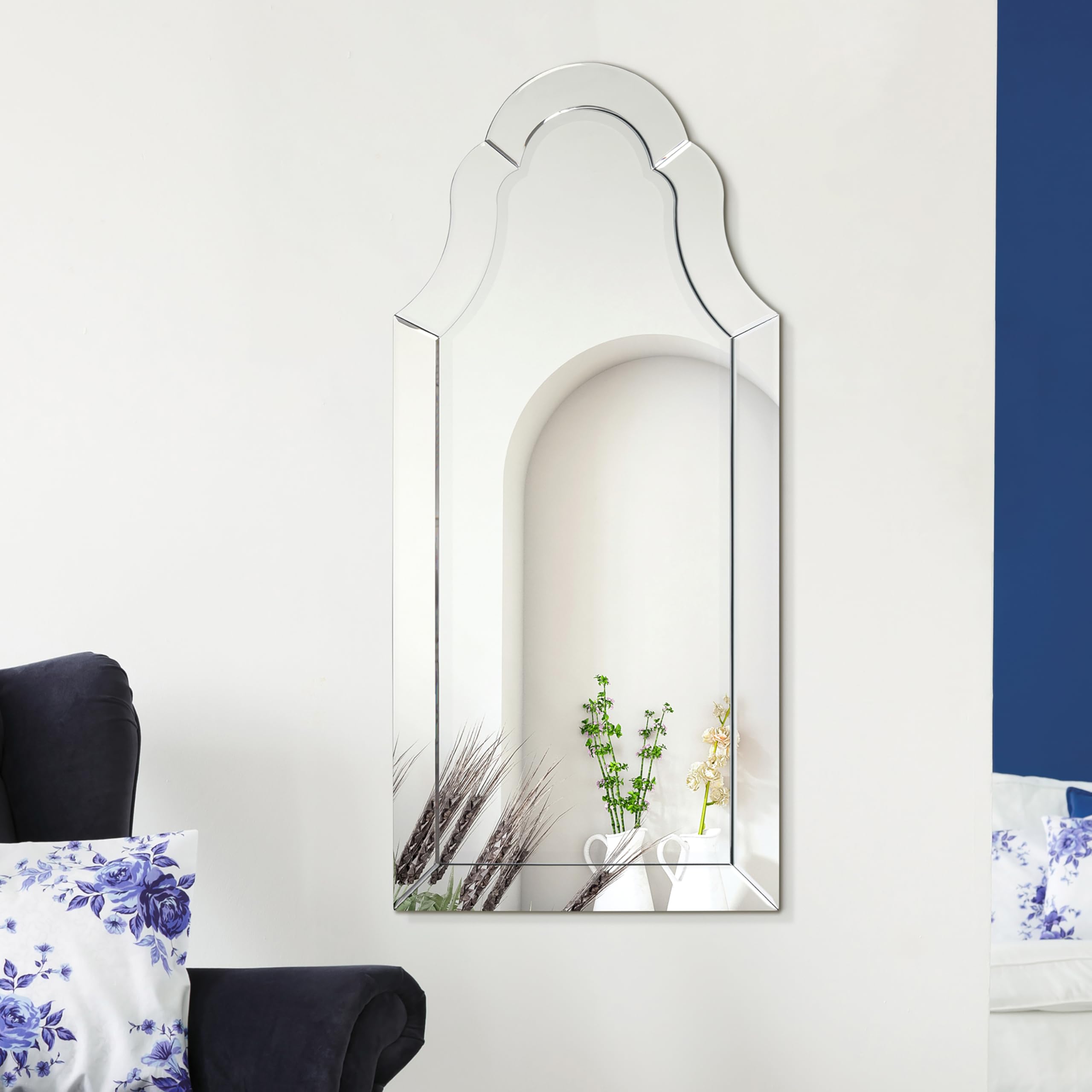 Empire Art Direct Elegant Arch Beveled Wall Mirror - 1