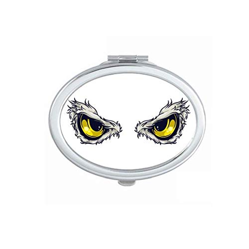 DIYthinker Cartoon Chinese Dragon Eye Mirror - Portable Folding Double-Sided Makeup Mirror for Travel, Home Vanity & Cosmetics (Handheld Compact Design)