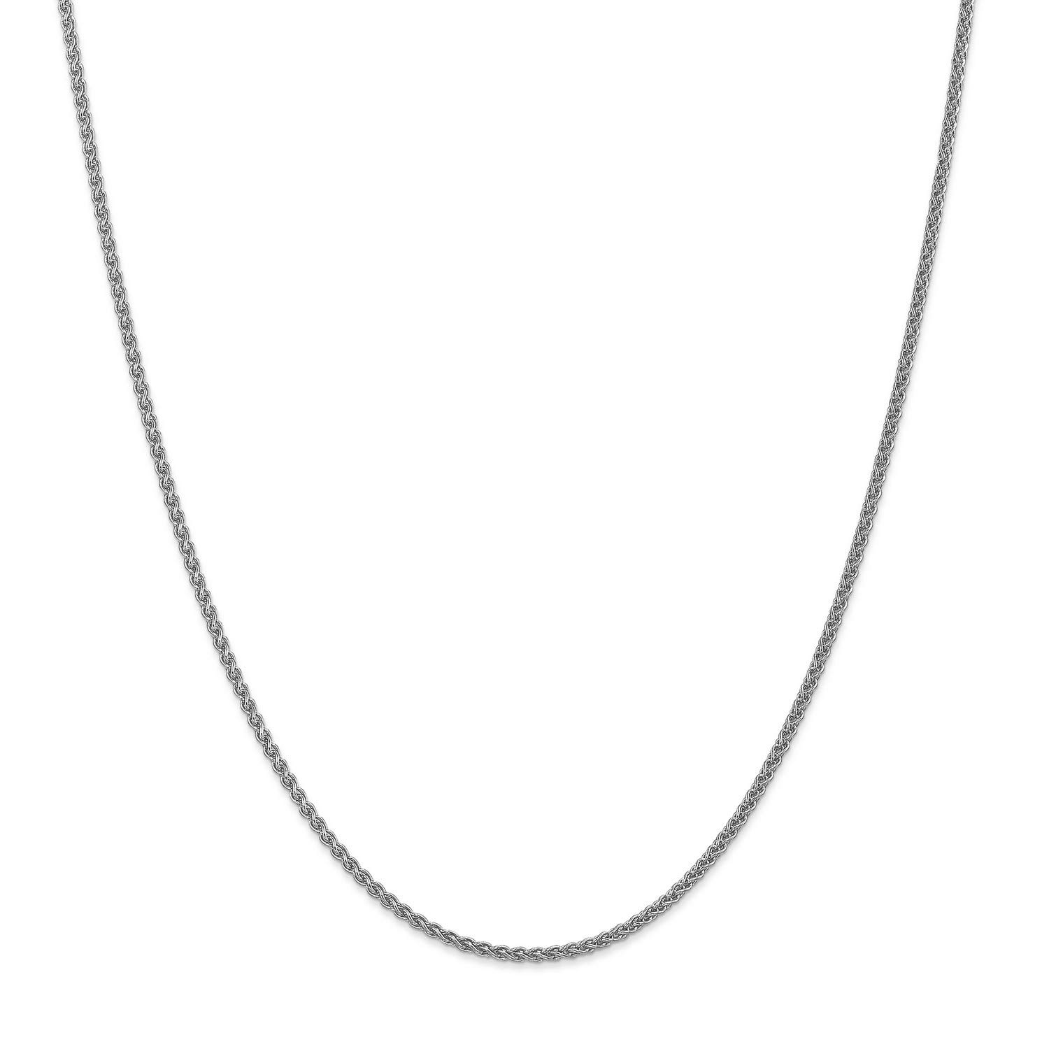 14K White Gold Spiga Wheat Chain Necklace, Bracelet or Anklet - Elegant Jewelry for Women, Gift for Her, Perfect for Weddings, Parties & Everyday Wear