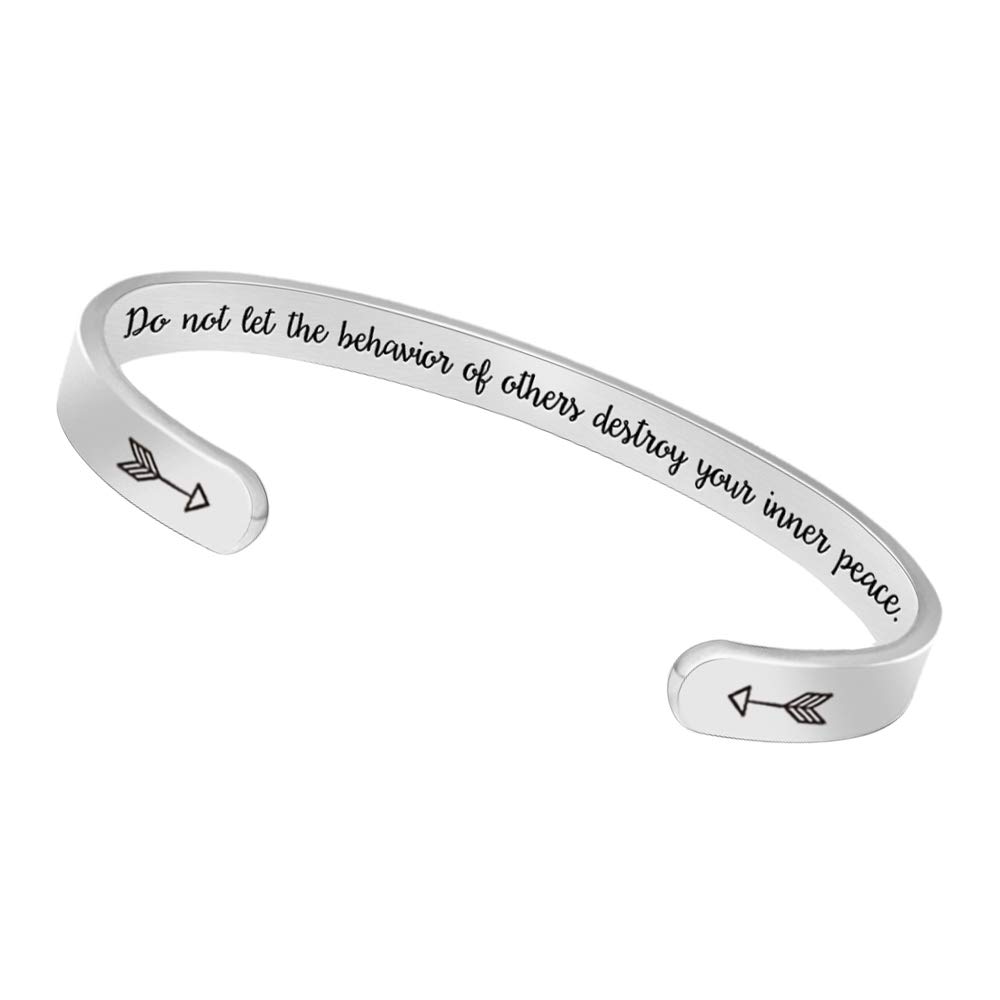 Btysun Inspirational Bracelets for Women - Motivational Cuff Bangle Jewelry, Personalized Mantra Gifts for Her - Perfect for Mother's Day, Graduation, Birthday & Friendship - Thoughtful Presents from Daughter