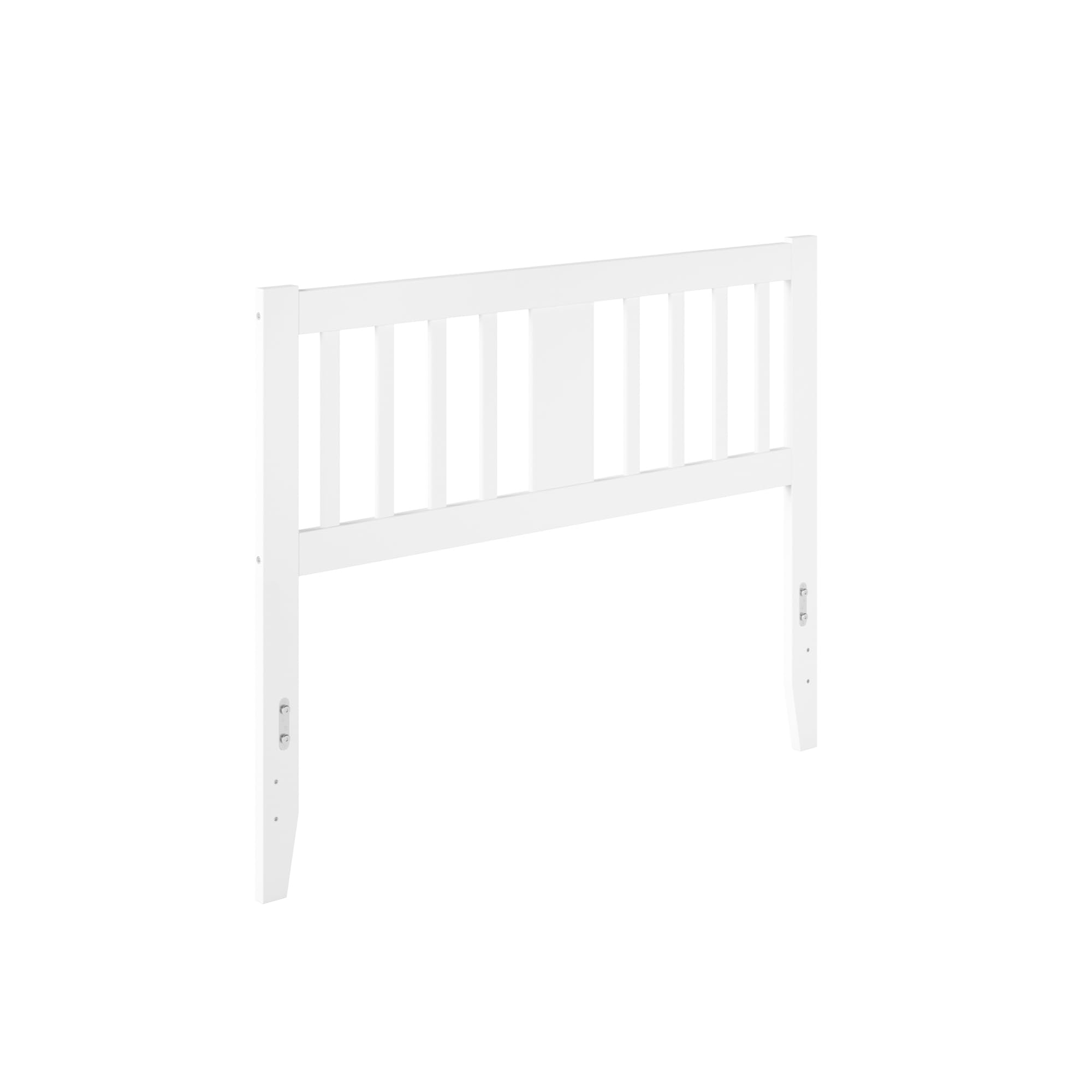 AFI Tahoe Solid Wood Slatted Headboard with USB Charging Port - Full Size, White - Modern Bedroom Furniture for Home Decor & Guest Rooms