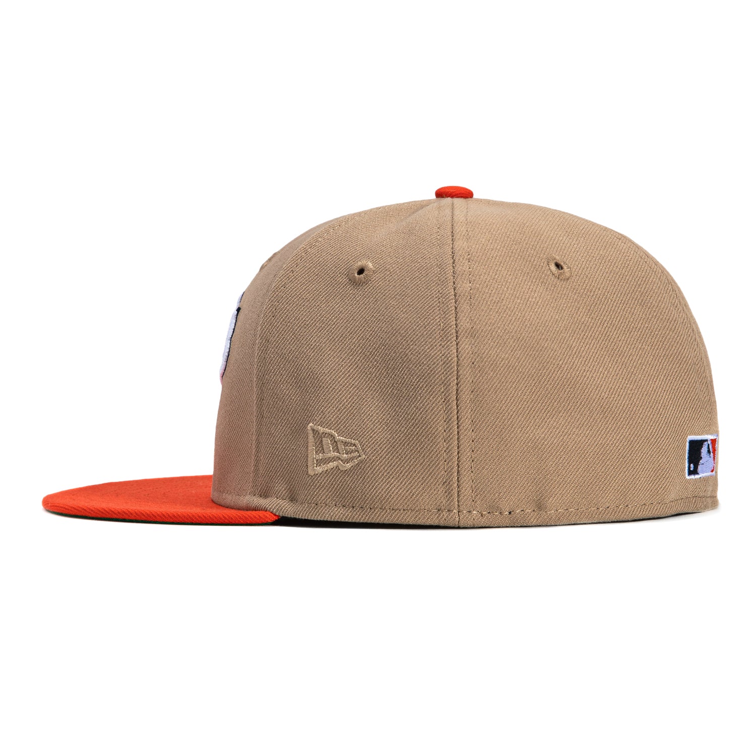 New Era 59Fifty Baltimore Orioles Memorial Stadium Patch Word Hat - Tan & Orange Baseball Cap for Men & Women - Perfect for MLB Games, Sports Events & Casual Wear