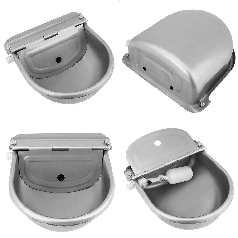 Automatic Stainless Steel Pet Water Bowl for Dogs, Cats, Livestock - Self-Filling Water Dispenser with Valve for Horses, Goats, Sheep, Pigs - Perfect for Indoor/Outdoor Use in Homes, Farms, and Ranches