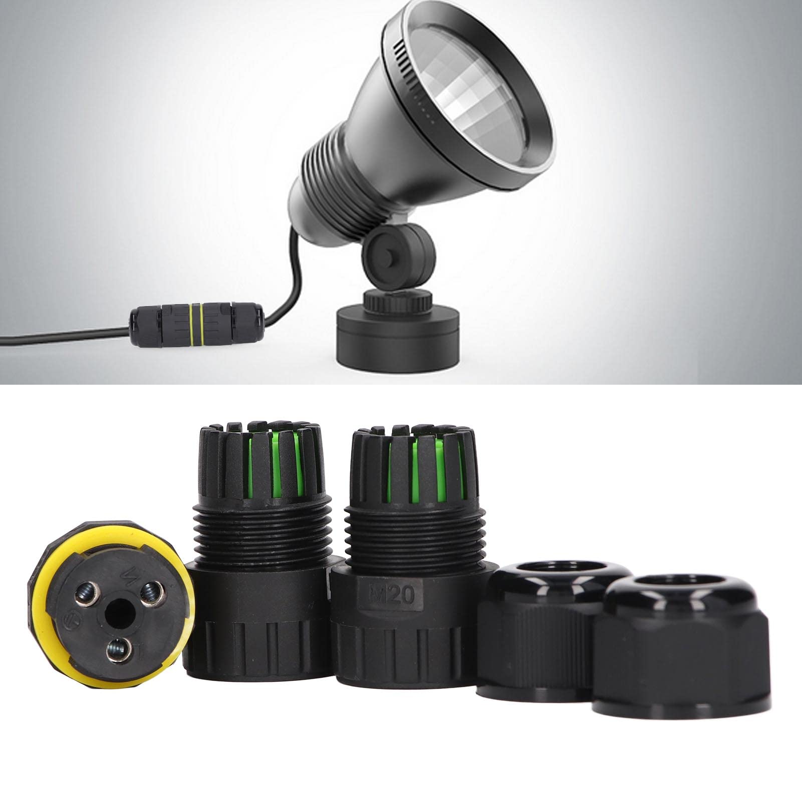 Haofy 5Pcs IP68 Waterproof LED Power Connectors - Outdoor Electrical Cable Connectors for Repair & Extension, Wire Protectors for Tunnel Lights - Perfect for Garden, Patio & Landscape Lighting
