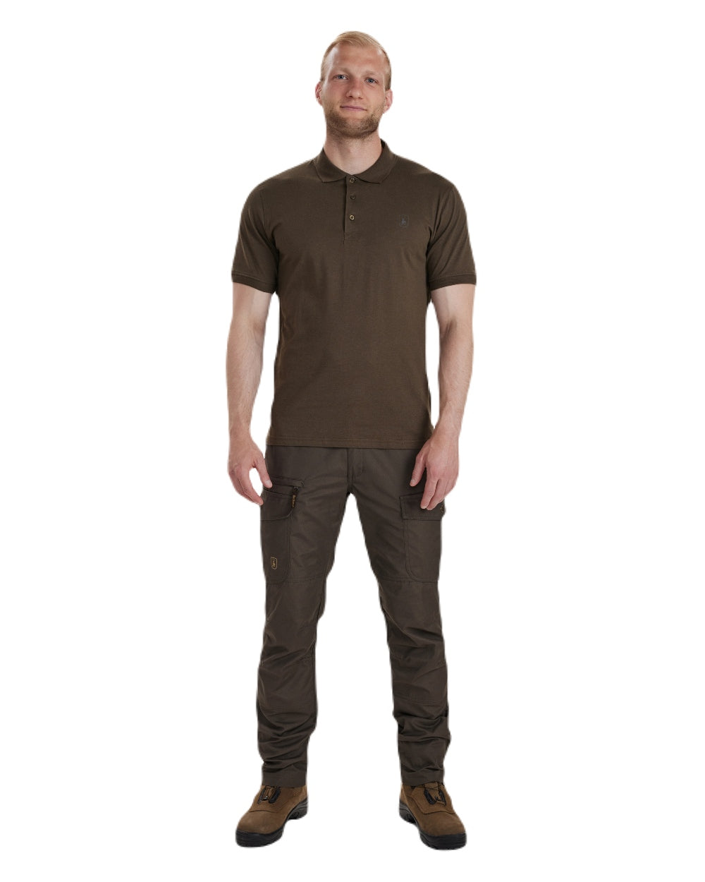 Deerhunter Christian Polo Shirt for Men - Breathable Cotton Short Sleeve Casual Top - Perfect for Church, Golf & Summer Outings