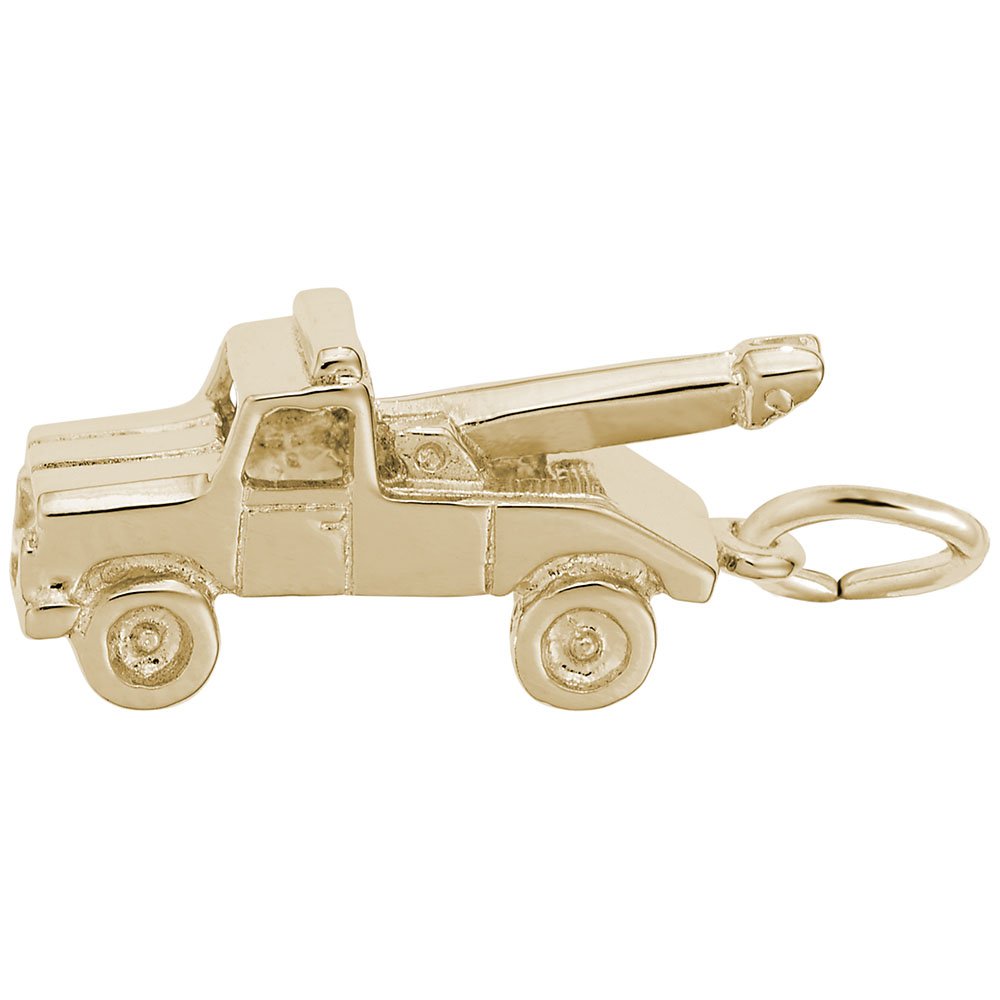 Tow Truck Charm Pendant - Sterling Silver & Gold Plated Jewelry for Bracelets & Necklaces - Perfect for Car Lovers, Truck Enthusiasts & DIY Jewelry Making
