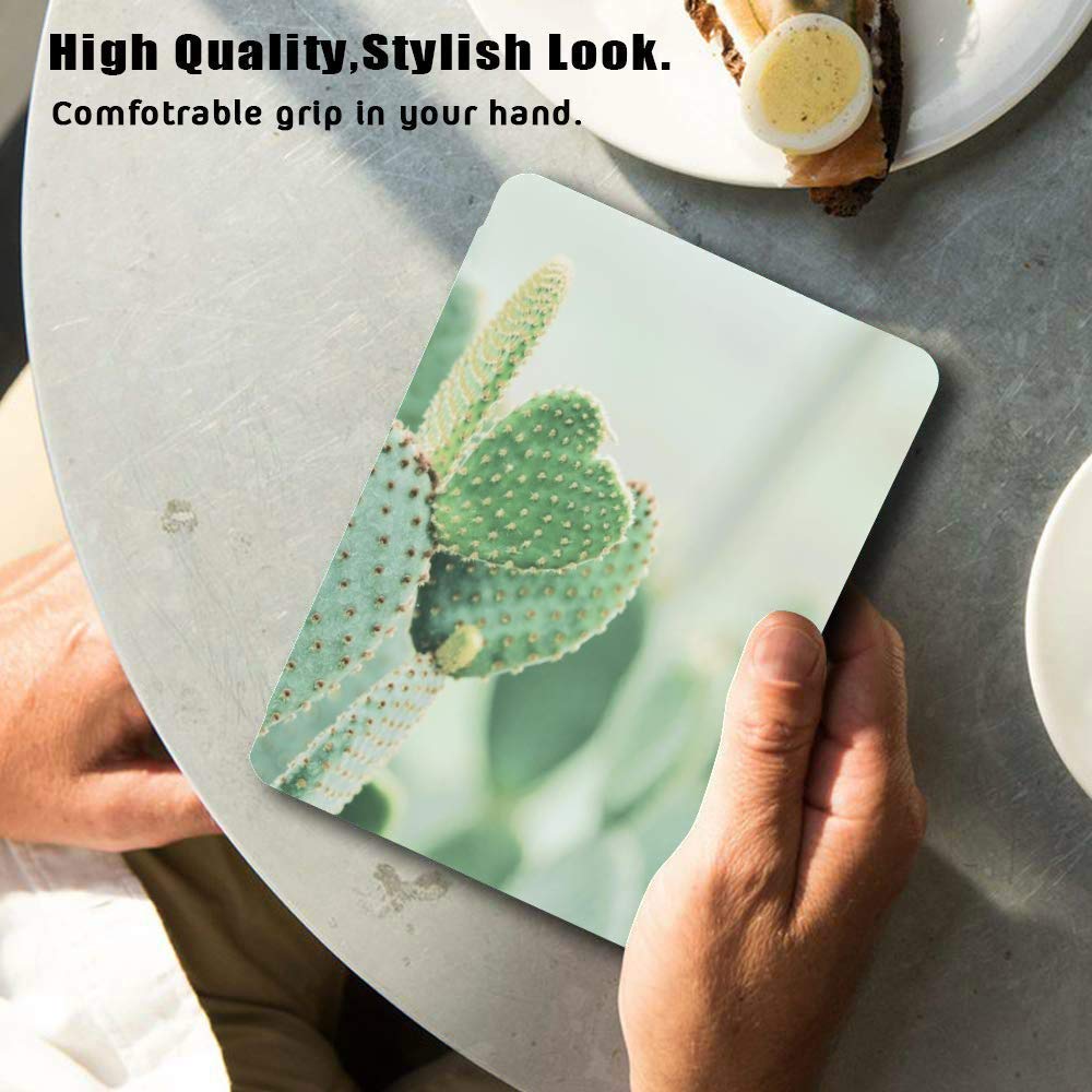 Premium Leather Cover for Kindle Paperwhite 10th Generation (2018) - Auto Wake/Sleep, Green Cactus - Perfect for Reading, Travel & Daily Protection