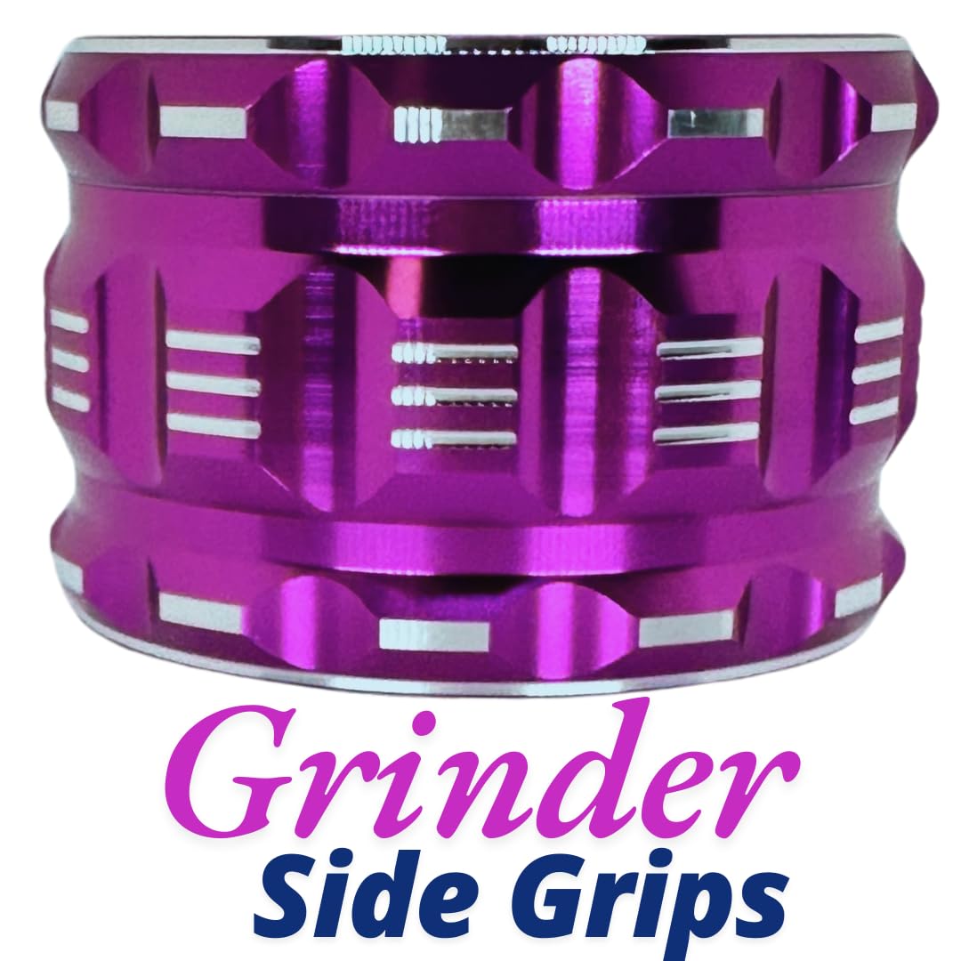 Premium 2.5 Inch 3-Layer Aluminum Alloy Herb Grinder - Portable Spice Crusher for Home & Travel Use | Perfect for Grinding Herbs, Spices & Tobacco | Durable Purple Design (No Screen)