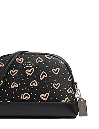 Coach Dome Crossbody Bag with Crayon Heart Print - Stylish Women's Shoulder Purse for Everyday Use, Travel & Date Nights