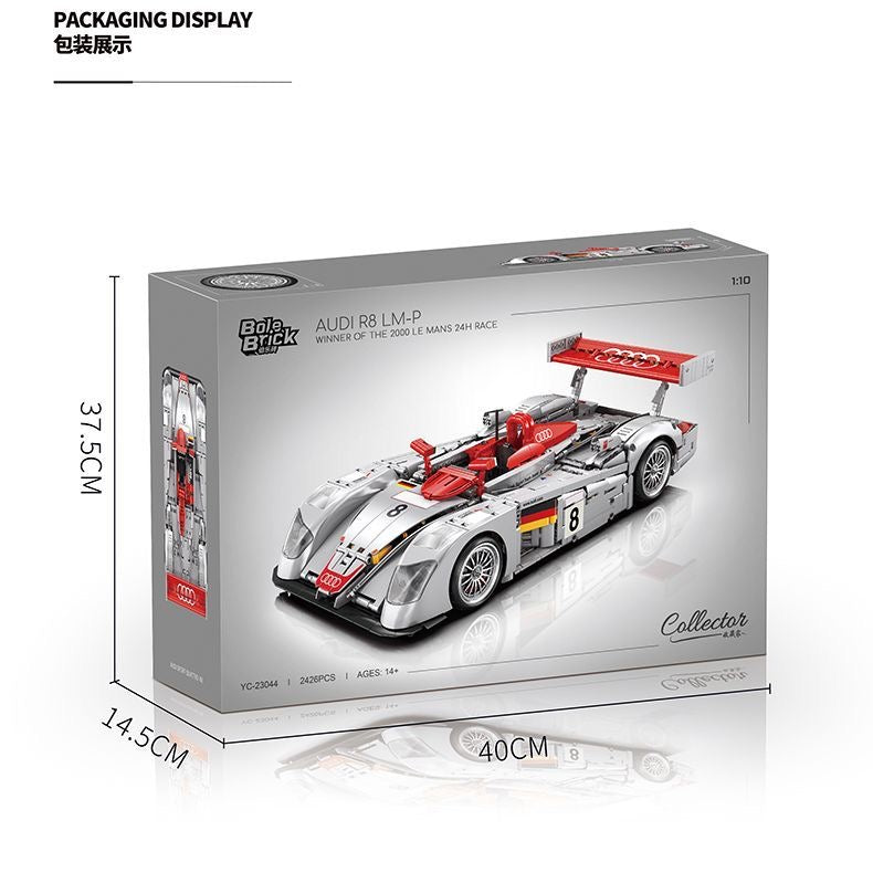 LEGO-Compatible Audi R8 LM P Le Mans Racing Car Building Blocks - Perfect for Kids & Adults, Collectors & Race Car Enthusiasts - Great for Birthday Gifts, Display Models & Creative Play