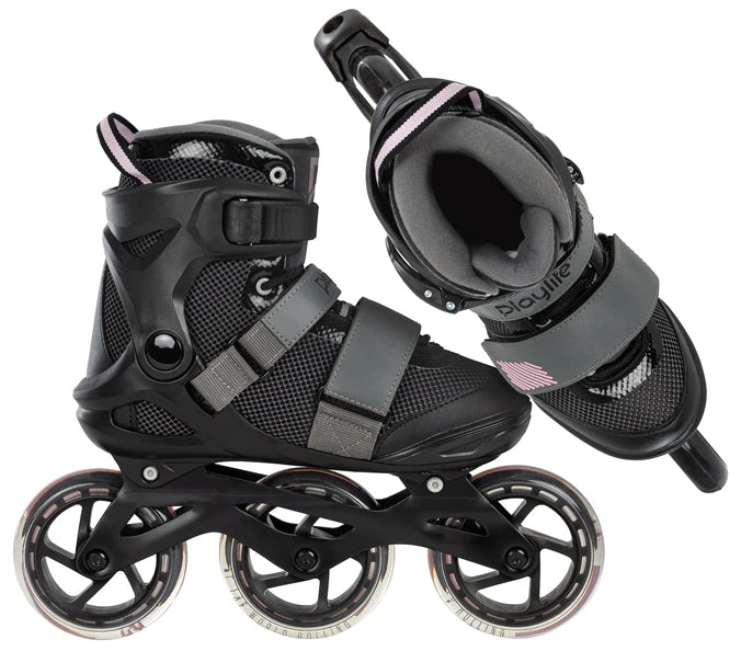 Playlife GT 110 Inline Skates for Women - Adjustable Pink Roller Skates for Kids & Adults - Perfect for Outdoor Fitness, Roller Rinks & Recreational Skating