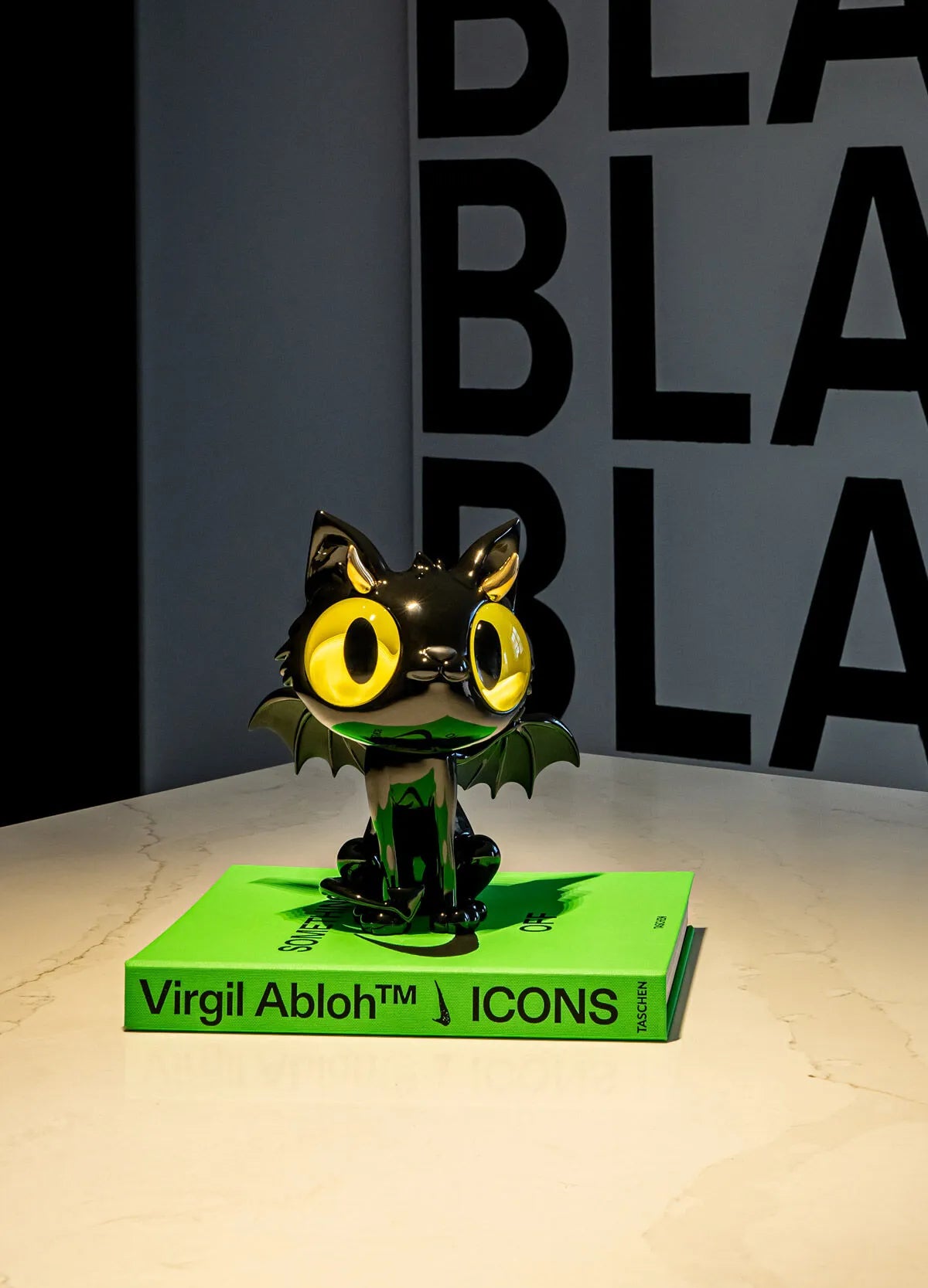 Little Devil Cat Sculpture by Javier Calleja - Cute Art Figurine for Home Decor, Office Display & Gift Giving