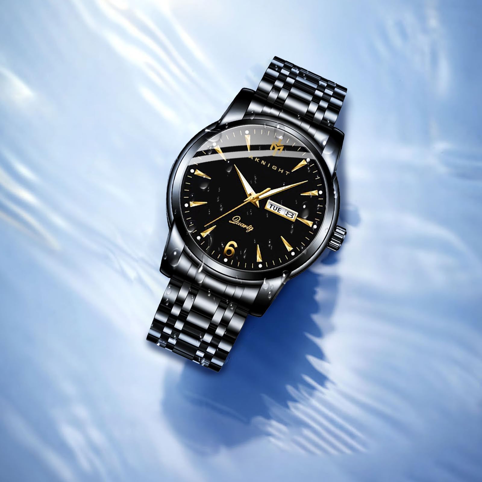BENYAR Men's Waterproof Chronograph Analog Quartz Watch - Fashion Business Casual Wristwatch with Luminous Hands & Calendar - Perfect for Office, Daily Wear & Outdoor Activities