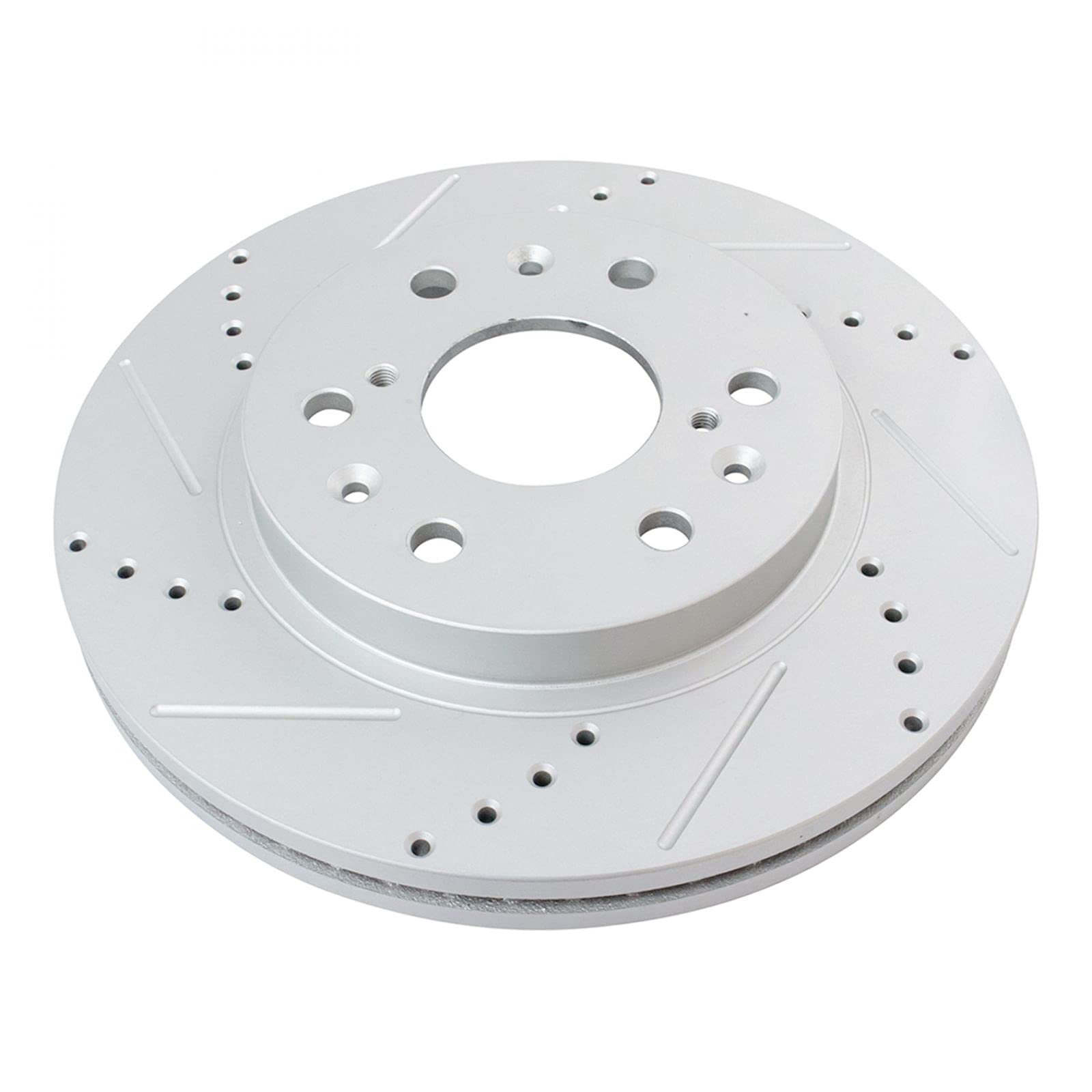 High-Performance Drilled & Slotted Brake Rotor Kit with Posi Quiet Ceramic Pads - Front | Enhanced Stopping Power for Cars, Trucks & SUVs | Ideal for Racing, Towing & Daily Driving