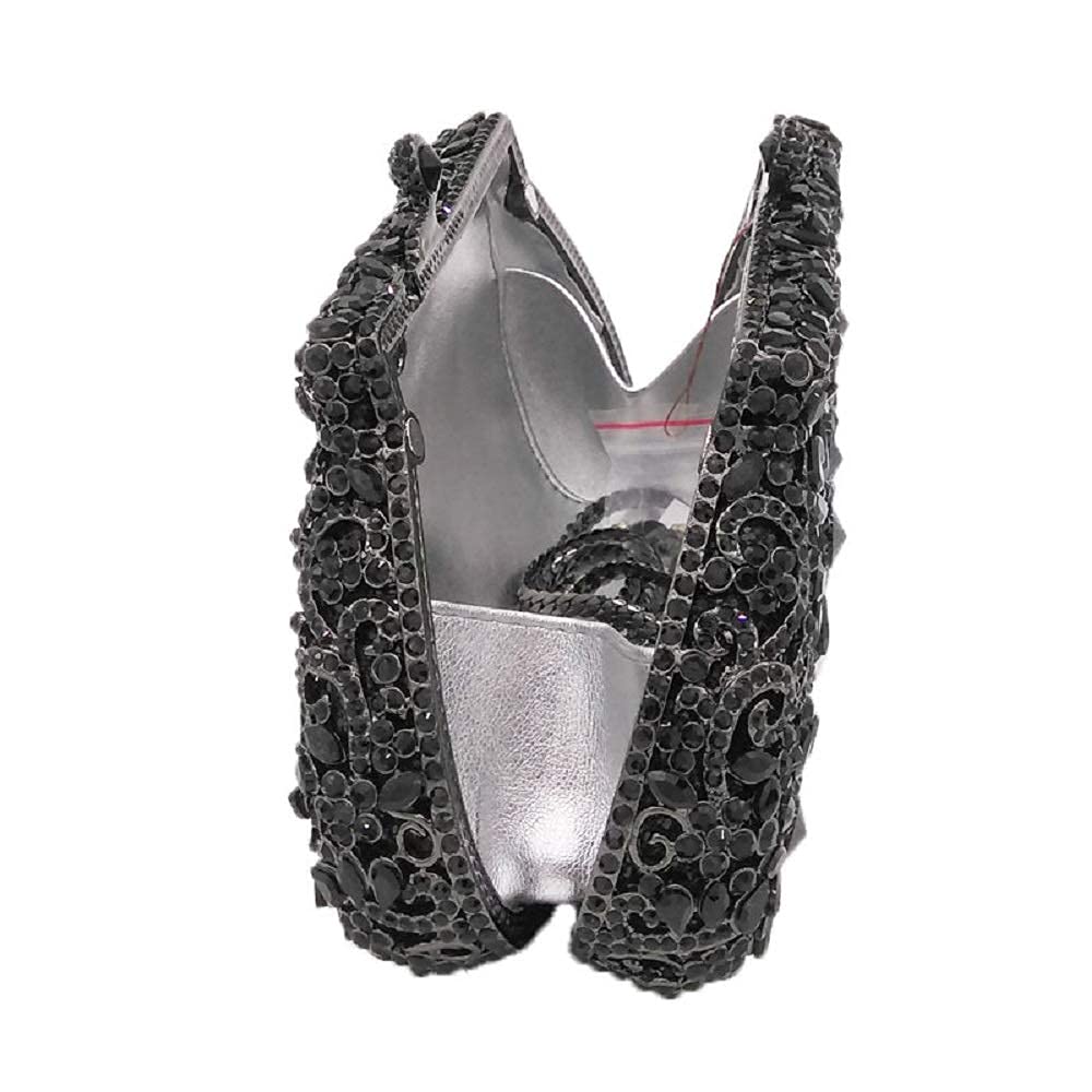 FGG Women's Crown Minaudiere Handbag - Elegant Crystal Flower Clutch Purse for Formal Evening, Wedding & Special Occasions | Perfect for Prom, Gala & Bridal Accessories