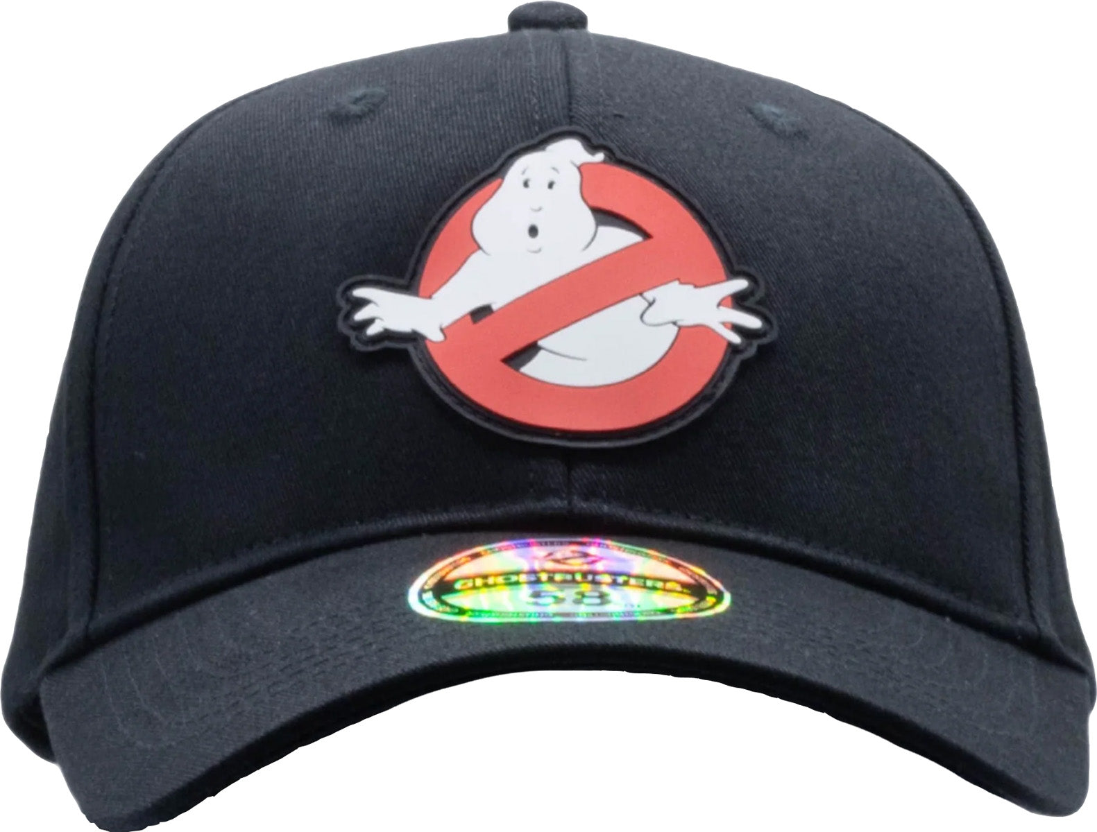 Ghostbusters Official Logo Black Rubber Baseball Cap - Stylish & Durable for Cosplay, Halloween & Everyday Wear