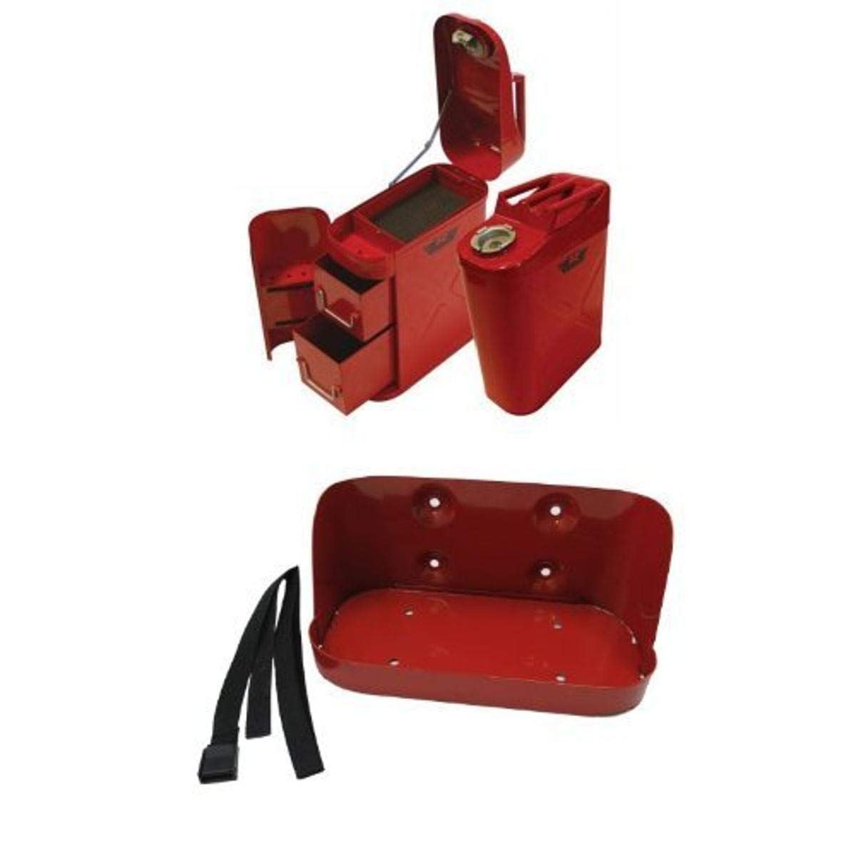 Rampage Jeep 86619 Trail Can Utility Tool Box with Mount - Heavy Duty Storage for Off-Road Gear & Tools - Perfect for Jeep Wrangler, Gladiator & 4x4 Adventures