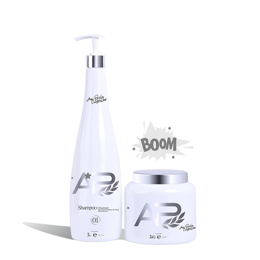 Ana Paula Carvalho Papoco de Liso Kit - 2 Pack (2x 33.8 fl oz) - Professional Hair Straightening Treatment for Smooth & Silky Hair - Perfect for Salons & At-Home Styling