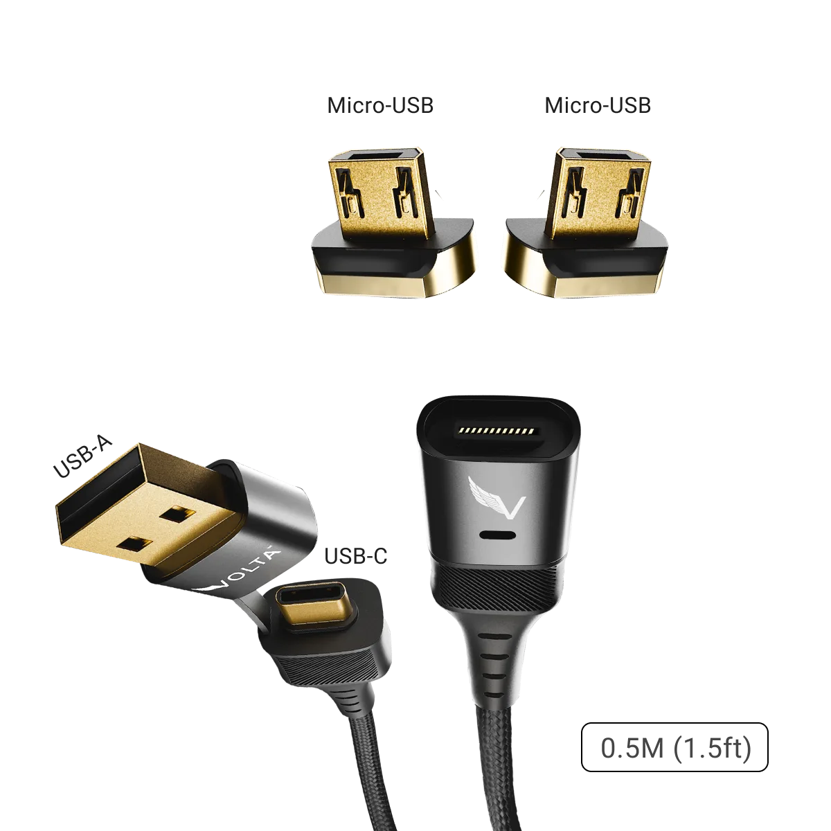 Volta MAX 240W USB-C Magnetic Charging Cable - Fast Charging for iPhone 15, MacBook, iPad, Samsung Galaxy | Perfect for Home, Office & Travel