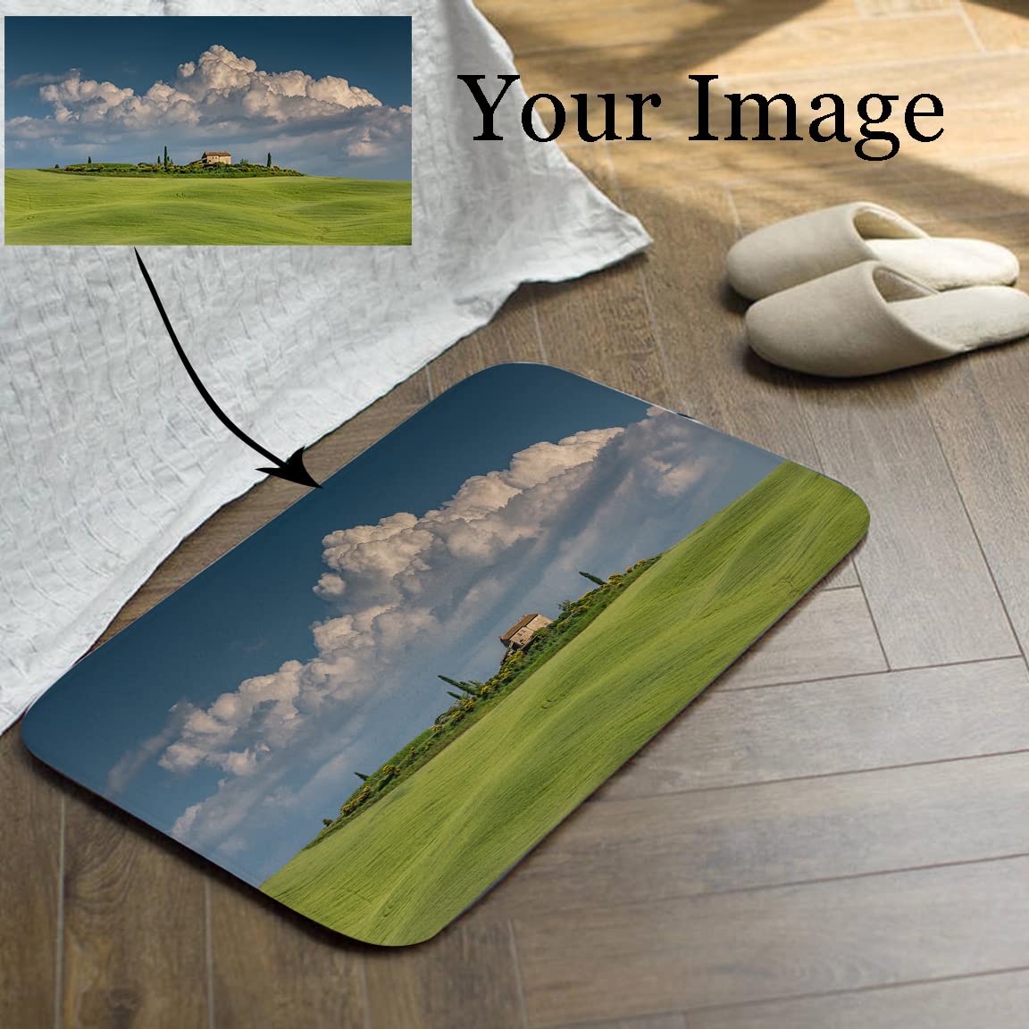 Custom Photo Door Mat - Personalized Non-Slip Bath Rug & Thick Indoor Floor Mat for Living Room, Bedroom, Entryway - Perfect Housewarming Gift & Home Decor