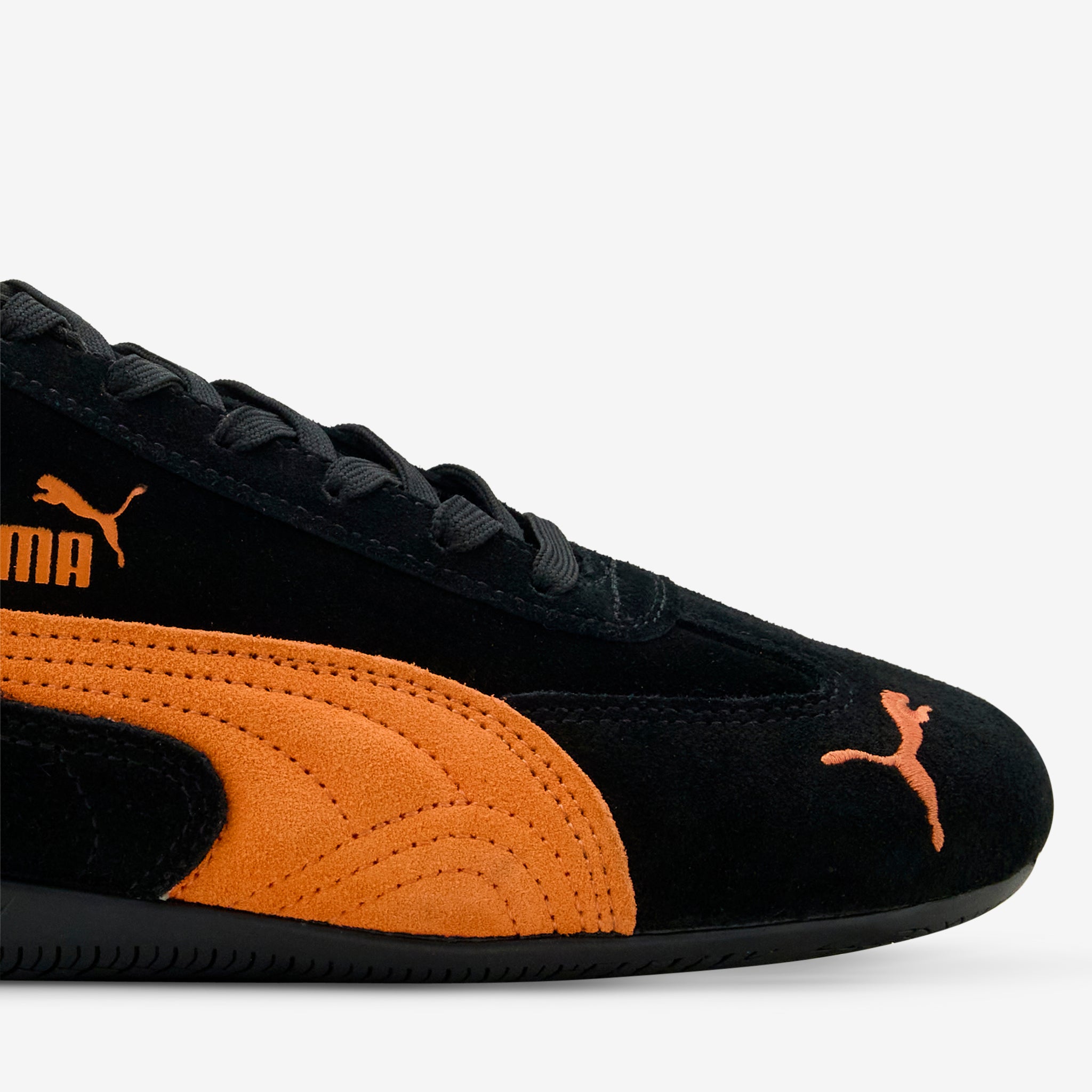 PUMA Speedcat OG Sneakers - Black & Rickie Orange | Men's Racing-Inspired Driving Shoes for Casual & Sporty Looks