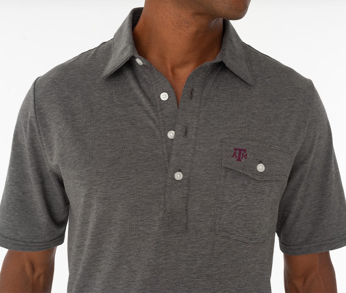 Texas A&M Coach's Performance Players Shirt - Heather Gray with A&M Logo | Perfect for Game Day, Training & Fan Apparel