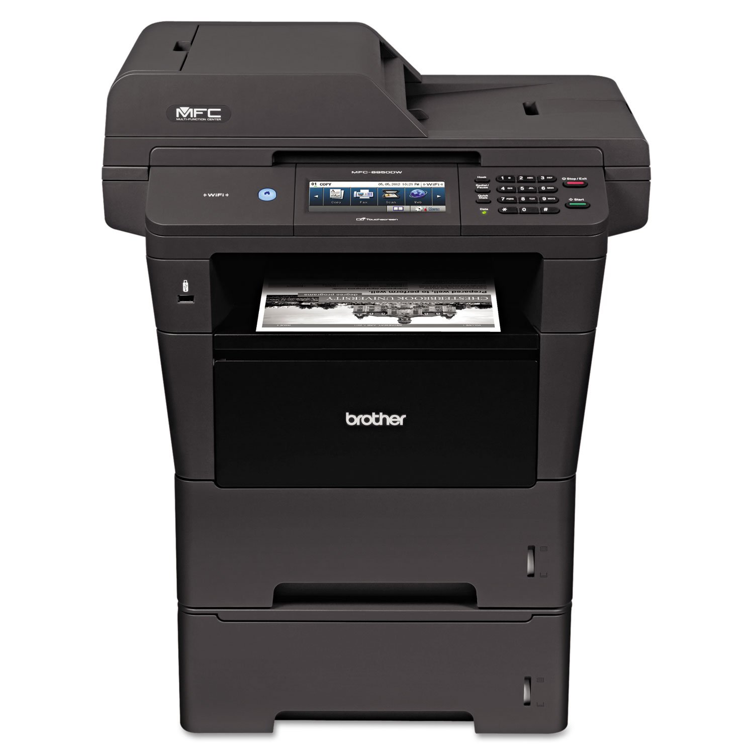 Brother MFC-8950DWT Monochrome Laser All-in-One Printer - Copy, Scan, Fax - Wireless & Duplex Printing - Compact Desktop Design for Home Office & Small Business Productivity