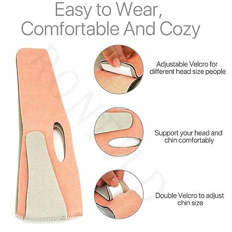 RONFILD Women's Inflatable V-Shape Face Lifting Belt - Facial Slimming Strap for Cheek & Chin Contouring | Anti-Wrinkle Face Mask | Perfect for Home Spa, Beauty Routine & Self-Care Sessions (Pack of 1)