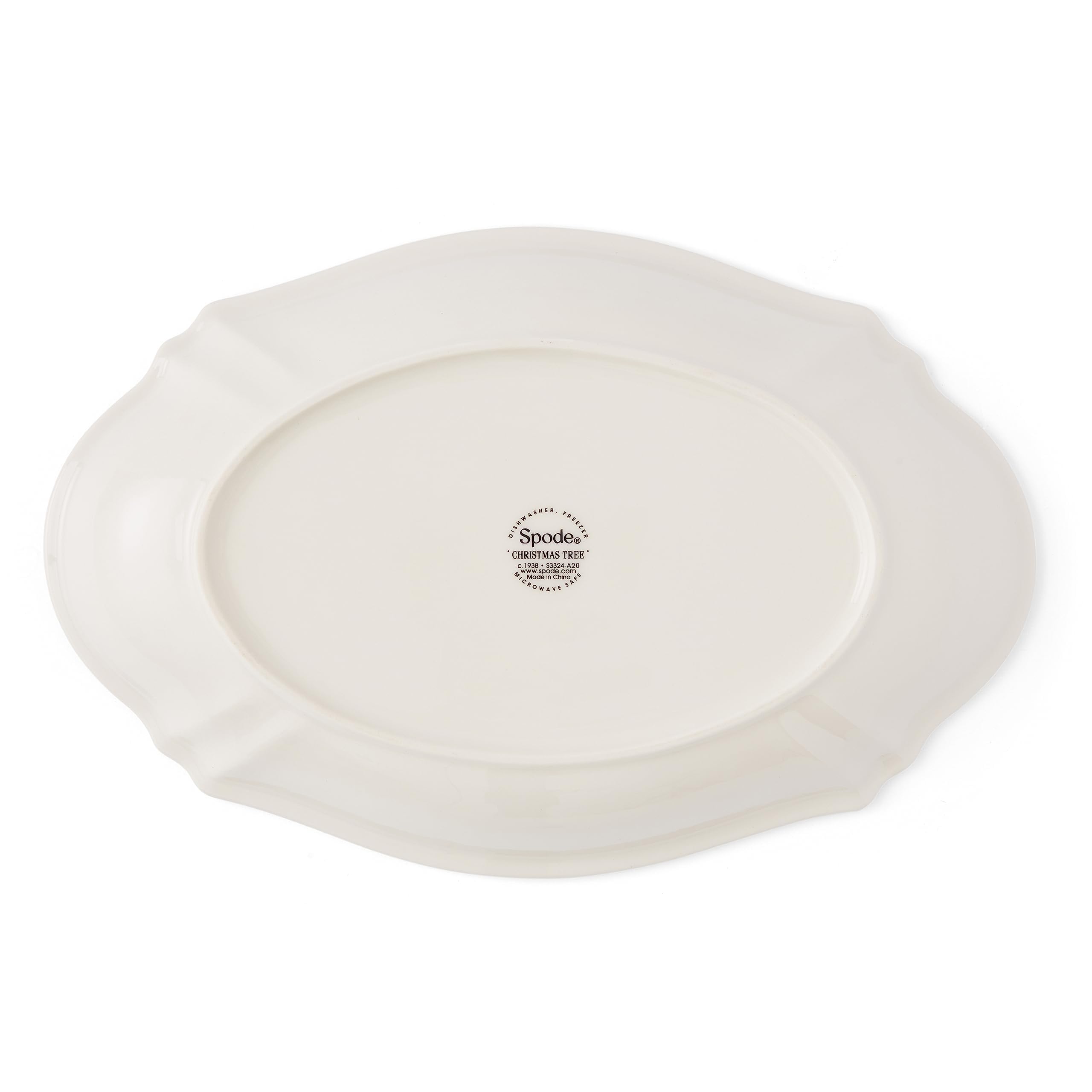 Portmeirion Spode Christmas Tree Oval Festive Serving Tray - 6-Inch Rectangular Earthenware Holiday Tableware | Microwave, Dishwasher & Oven Safe | Perfect for Christmas Parties, Holiday Entertaining & Seasonal Decor