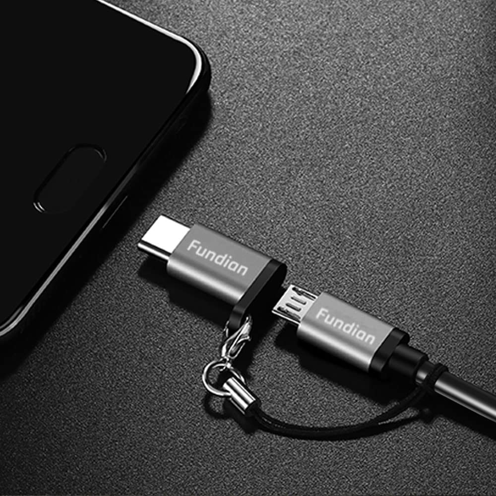 Fast Charging Micro USB to USB C Cable with Keychain - 1.6ft USB A to USB C/Micro B Charger Cord Compatible with Samsung Galaxy S21/S20/S10/S9/S8, Note 10/9/8, GoPro Hero 5/6/7, PS5 Controller & Nintendo Switch - Perfect for Travel, Gaming & Device Charging