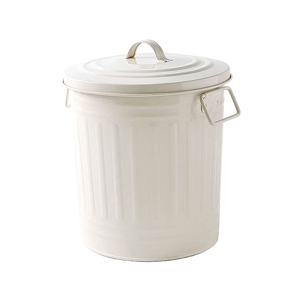Stylish Retro Open Lid Trash Can - Nordic Round Paper Basket for Home, Bedroom, Bathroom & Kitchen - Perfect for Waste Storage & Decoration in Modern Spaces