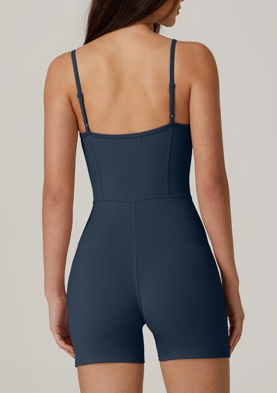 Sexy Women's Spaghetti Strap Bodycon Romper - Stretchy High Waist Jumpsuit for Night Out, Party & Summer Vacation | QINSEN Fashion