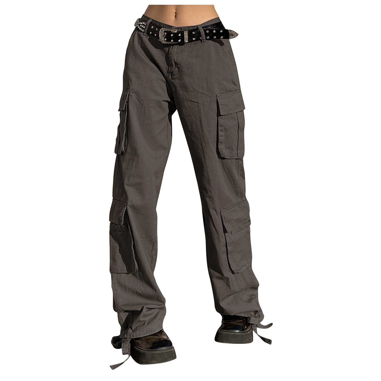 Hopolsy Women's Cargo Pants - Comfortable Drawstring Lounge Pajama Pants with Wide Leg Design for Casual Wear, Yoga, Travel & Home Relaxation | Plus Size Available