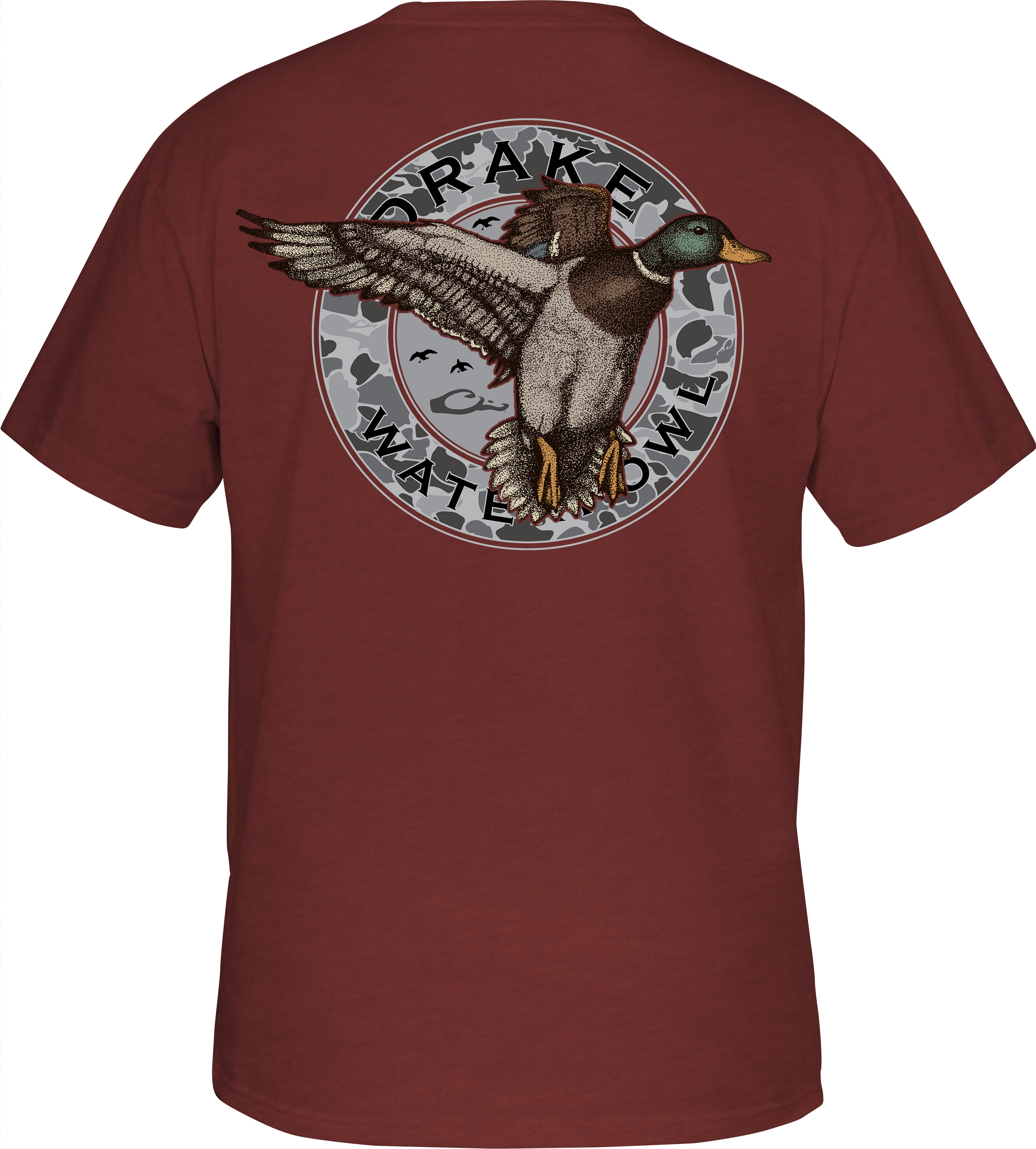 Circle Mallard Graphic T-Shirt for Men - Comfortable Cotton Casual Tee - Perfect for Outdoor Adventures, Travel & Everyday Wear