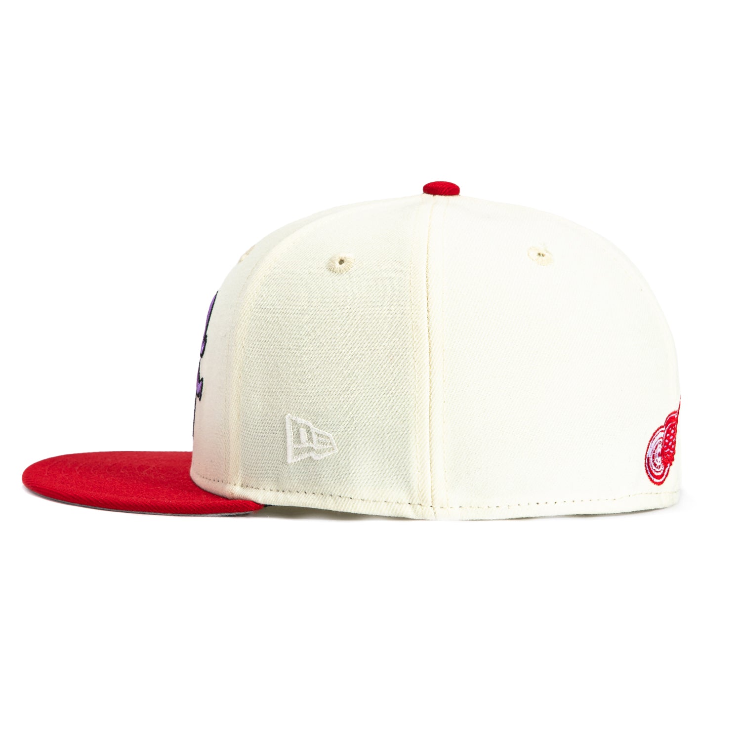 New Era 59Fifty Detroit Red Wings Al the Octopus Mascot Snapback Hat - White & Red - Official NHL Licensed Baseball Cap for Men & Women - Perfect for Games, Sports Events & Fan Collections