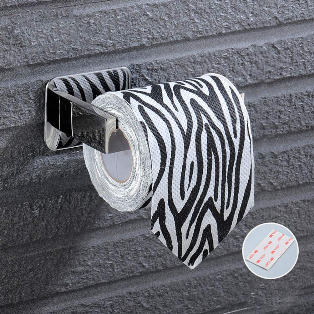 Cabilock Self-Adhesive Wall Mount Paper Towel Holder - No Drilling Required, Stainless Steel Toilet & Kitchen Roll Holder, Black (Perfect for Bathroom, Kitchen, Office & RV)