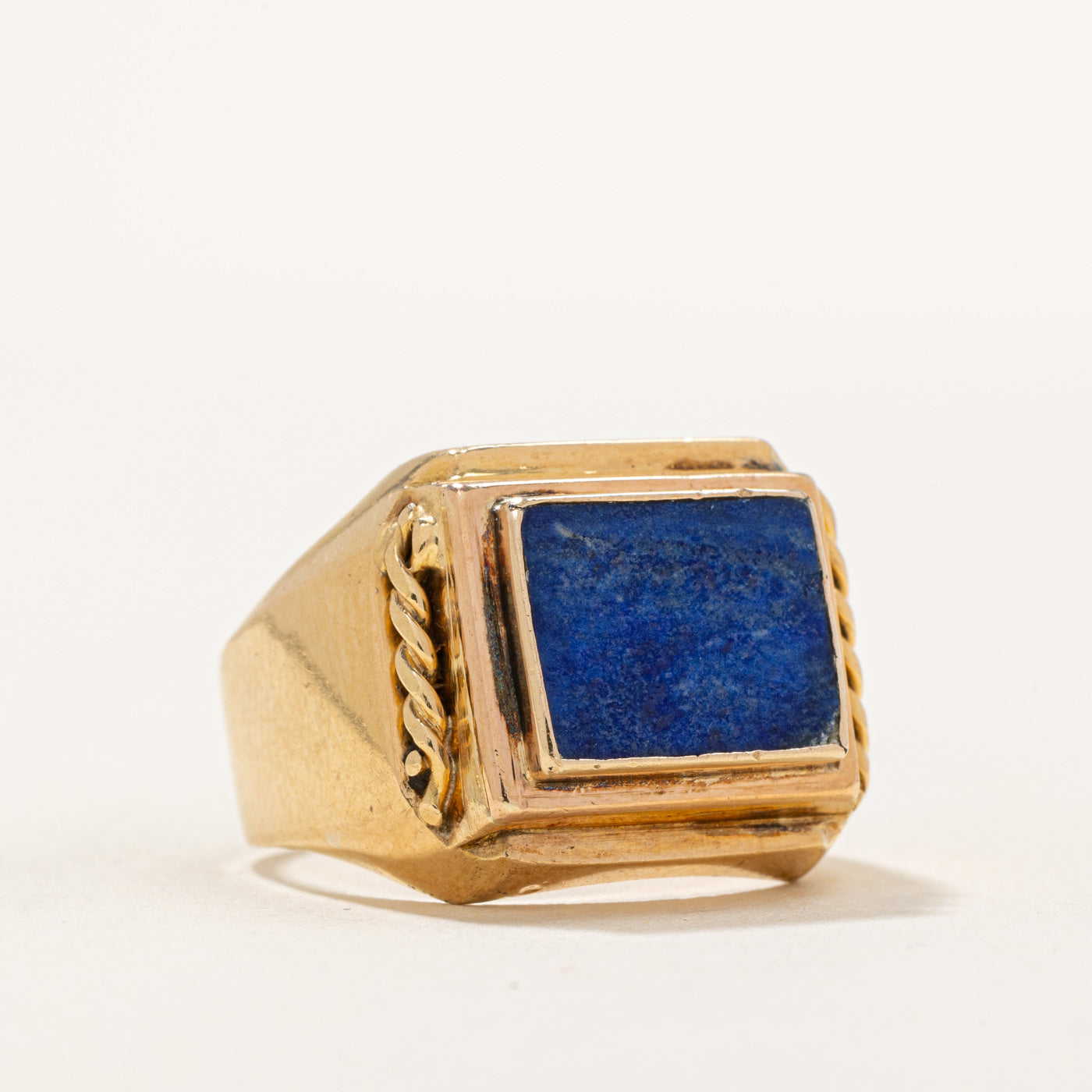 Lapis Lazuli Signet Ring - 2.00ct Genuine Stone - Size 9.25 - Handmade Blue Lapis Ring for Men & Women - Perfect for Gifts, Weddings & Spiritual Jewelry Collection