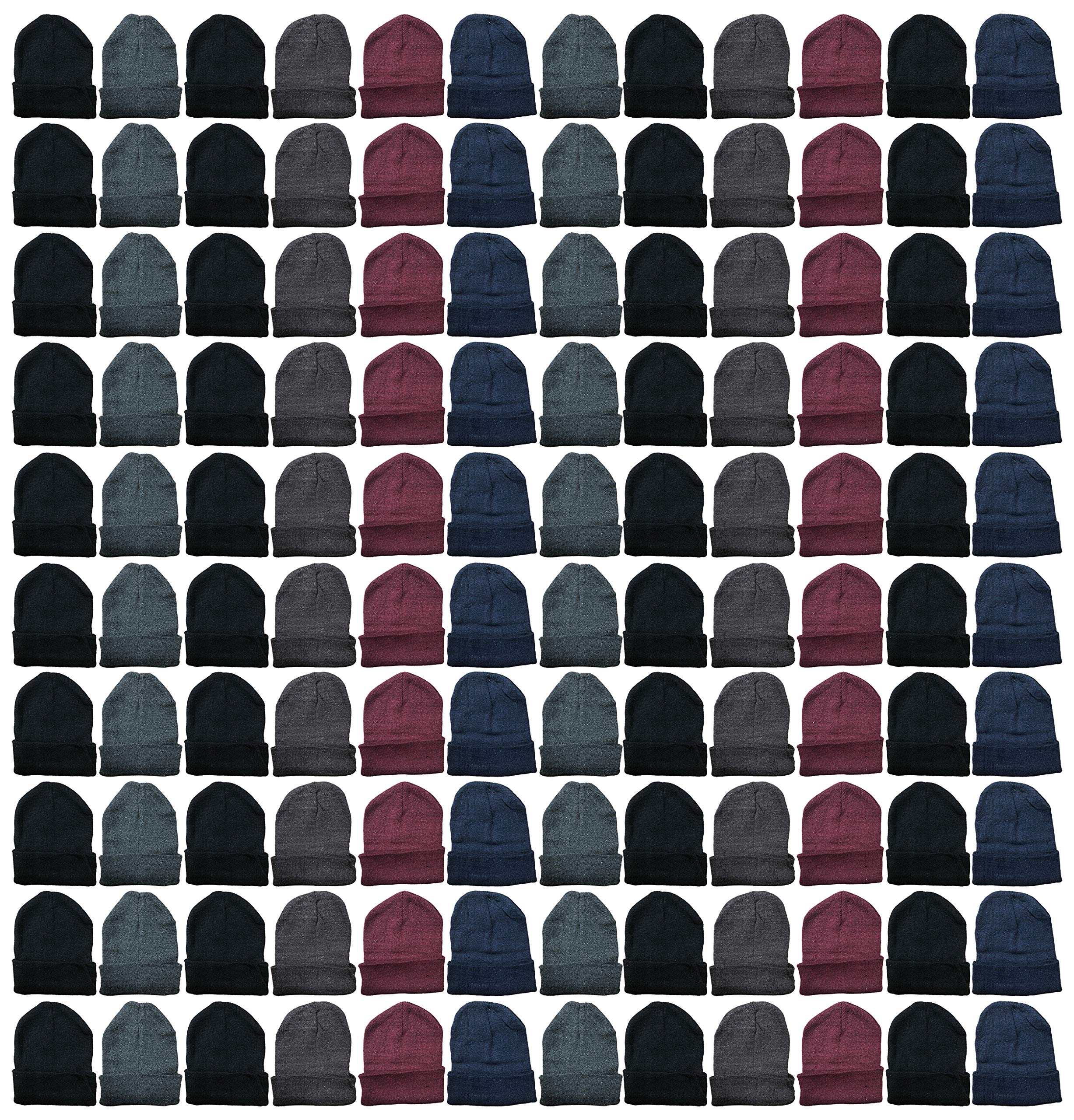 Yacht & Smith Wholesale Winter Beanie and Glove Set - Bulk Pack for Kids & Adults - Perfect for Homeless Shelter Donations, Outdoor Activities & Cold Weather Protection