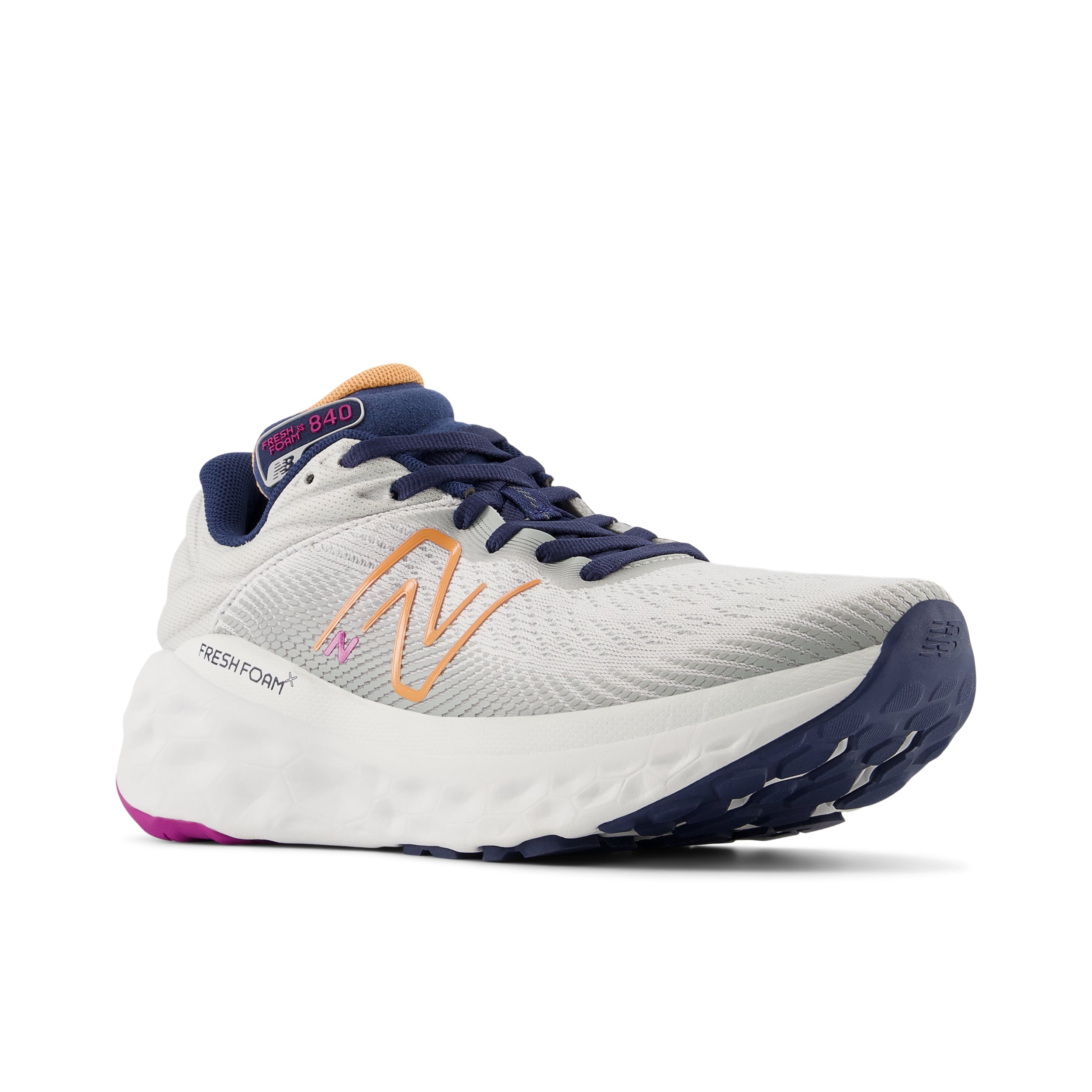 New Balance Women's Fresh Foam X 840F v1 Running Shoes - Grey Matter/Copper/Purple Fuschia | Lightweight Cushioned Sneakers for Jogging, Gym & Everyday Wear