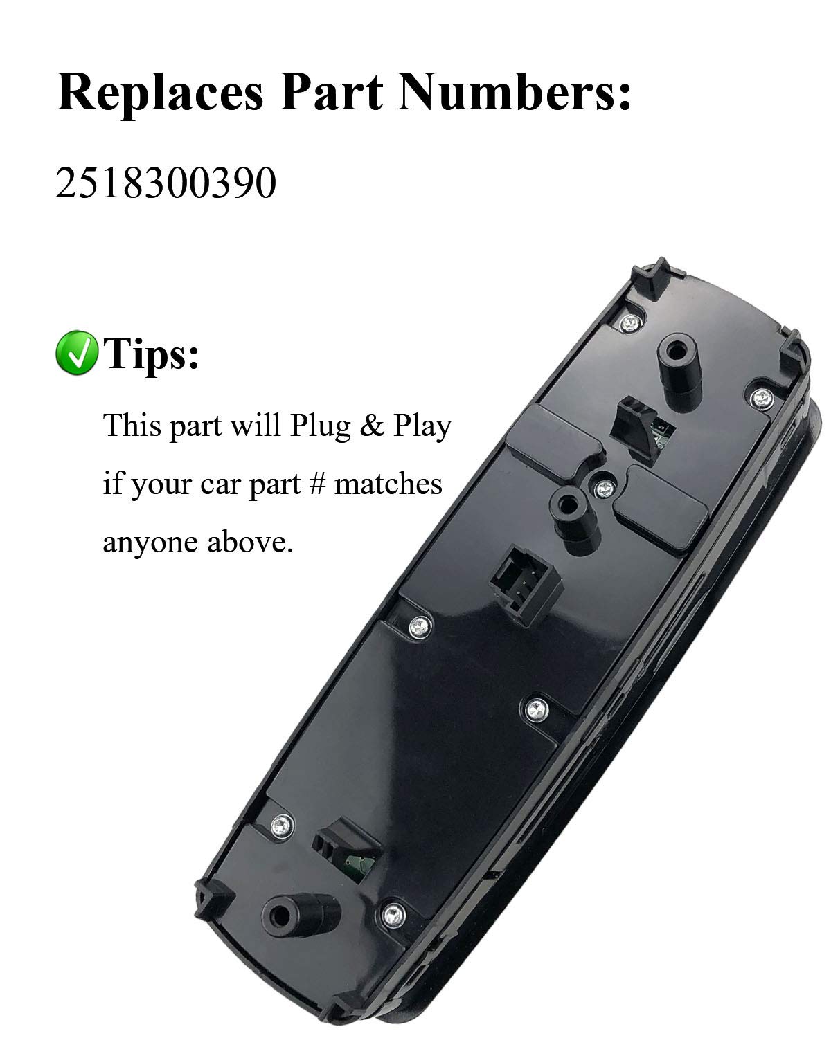 Mercedes Benz R320 R350 R500 R63AMG GL320 GL450 GL550 Window Master Switch Replacement - OEM Quality Power Window Control for Smooth Operation | Perfect for Car Repair & Maintenance